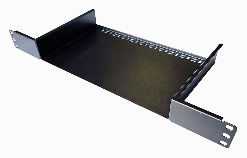 Ad Tek Products U Small Switch Rack Mount Shelf Black Draytek