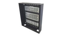 2u 600 Style Universal and Adjustable Enclosure - 3x 22 way DIN Rail / Electrical Metal Box / 2u 19" Adjustable Enclosure / 2u 19" Wall Cabinet - Black