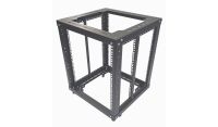 24u 4 Post Open Frame Rack - 19 inch - Heavy Duty - 500mm Deep - Black