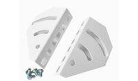 2u 19 inch Rotating Internal Rails to suit 2u / 3u / 4u Style Cabinets-White-Set of 2