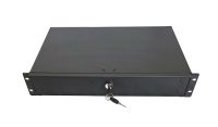 2U 19 inch Rack Mount Drawer - 280mm Deep - Black
