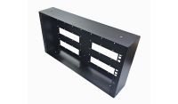 6u 19 inch Shallow Wall Mount Rack Box - 100mm Deep - Black