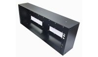 4u 19 inch Shallow Wall Mount Rack Box - 100mm Deep - Black