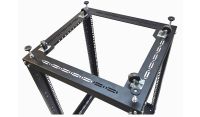 24u 19 inch 4 Post Open Frame Rack - Heavy Duty Flat Pack Data Network - Server Rack-500mm Deep - Black