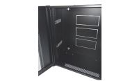 12U 19 inch Data Cabinet Rack / Patching Network Cabinet 300mm Deep Black