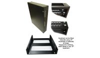 2u 19 inch Vertical Mount Wall Mount Enclosure- Cabinet - 600 style, Black