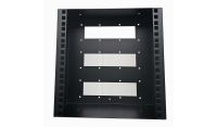 6u 10 inch Shallow Wall Mount Rack Box - 100mm Deep - Black