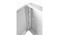 1U 19" Low Profile Vertical Mount - Wall Mount Network / Server Cabinet 600mm Deep - Grey