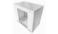 12U 19 inch Data Rack - Network - Server Cabinet Fixed Front and Adjustable Rear 19 inch Rails 390mm Deep - White