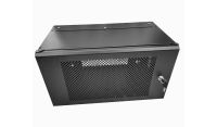 6U 19 inch Perforated Data Cabinet Rack / Patching Network Cabinet 300mm Deep Black
