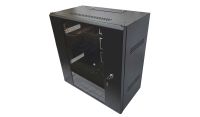 12U 19 inch Data Cabinet Rack / Patching Network Cabinet 300mm Deep Black