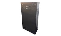 4U 19" Mounting or DIN Mounting - Adjustable Low Profile Vertical Mount - Wall Mount Network / Server Cabinet 1000mm Deep-Black