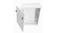 4U 19" Adjustable Low Profile Vertical Mount - Wall Mount Network / Server  Cabinet 800mm Deep-White