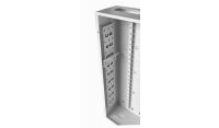 Universal Adjustable Enclosure - 3x 22 Way Module Dins / 2u Wall Box - 600 Style - Grey
