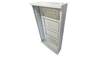 2u 19 inch or DIN Adjustable Vertical Mount / 3x 22 Way Module Dins Universal Wall Mount Enclosure-Wall Box-Cabinet - 1000 Style - Grey
