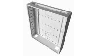 Universal Adjustable Enclosure - 3x 22 Way Module Dins / 2u Wall Box - 600 Style - Grey