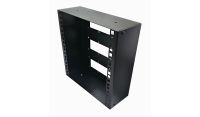 6u 10 inch Shallow Wall Mount Rack Box - 100mm Deep - Black