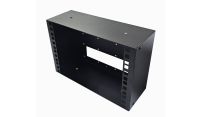 4u 10 inch Shallow Wall Mount Rack Box - 100mm Deep - Black