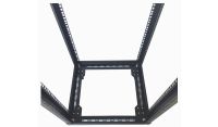 42U 19 Inch Heavy Duty 4 Post Open Frame Server & Network Rack – 500mm Deep – Black