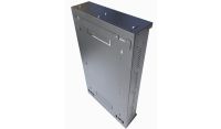 2u 19 inch Adjustable Vertical Mount / 3x 22 Way Module Dins Universal Wall Mount Enclosure-Wall Box-Cabinet - 1000 Style - Black