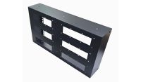 6u 19 inch Shallow Wall Mount Rack Box - 100mm Deep - Black