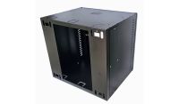 12U 19 inch Data Rack - Network - Server Cabinet Fixed Front and Adjustable Rear 19 inch Rails 500mm Deep - Black