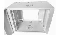 9U 19 inch Data Rack Cabinet - Networking Cabinet - Server Cabinet Fixed Front and Adjustable Rear 19 inch Rails 500mm Deep - White