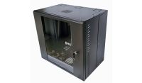 12U 19 inch Data Rack - Network - Server Cabinet Fixed Front and Adjustable Rear 19 inch Rails 390mm Deep - Black