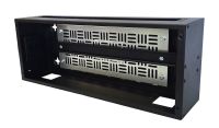 2u 200 Style Universal and Adjustable Enclosure - 1x 22 way DIN Rail / Electrical Metal Box / 2u 19" Adjustable Enclosure / 2u 19" Wall Cabinet - Black