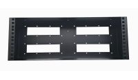 4u 19 inch Shallow Wall Mount Rack Box - 100mm Deep - Black