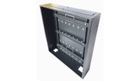 Universal Adjustable Enclosure - 3x 22 Way Module Dins / 2u Wall Box - 600 Style - Black