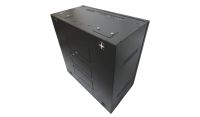 12U 19 inch Data Cabinet Rack / Patching Network Cabinet 300mm Deep Black