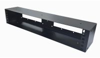 2u 19 inch Shallow Wall Mount Rack Box - 100mm Deep - Black