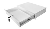 2U 19 inch Rack Mount Drawer - 280mm Deep - White