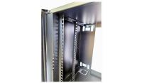 12U 19 inch Data Rack - Network - Server Cabinet Fixed Front and Adjustable Rear 19 inch Rails 390mm Deep - Black