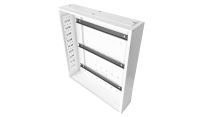 Universal Adjustable Enclosure - 3x 22 Way Module Dins / 2u Wall Box - 600 Style - White