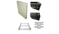 1u 19 inch Vertical Mount Wall Mount Enclosure- Cabinet - 600 style, Grey