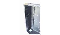 Universal Adjustable Enclosure - 3x 22 Way Module Dins / 2u Wall Box - 600 Style - Black