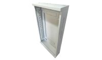 2u 19 inch or DIN Adjustable Vertical Mount / 3x 22 Way Module Dins Universal Wall Mount Enclosure-Wall Box-Cabinet - 1000 Style - Grey