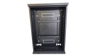 2u 19 inch or DIN Adjustable Vertical Mount / 2x 22 Way Module Dins Universal Wall Mount Enclosure-Wall Box-Cabinet - 800 Style - Black