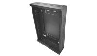 2u 19 inch or DIN Adjustable Vertical Mount / 2x 22 Way Module Dins Universal Wall Mount Enclosure-Wall Box-Cabinet - 800 Style - Black