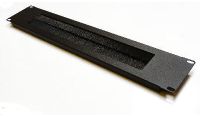 2U 19 inch Cable Tidy Brush Strip Panel