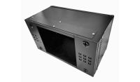 6U 19 inch Perforated Data Cabinet Rack / Patching Network Cabinet 300mm Deep Black