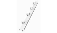 1U 4 Ring Horizontal Low Profile Cable Tidy Management Panel White