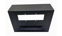 4u 10 inch Shallow Wall Mount Rack Box - 100mm Deep - Black