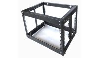 6u 4 Post Open Frame Rack - 19 inch - 400mm Deep - Black