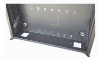 2u 19 inch Rotating Internal Rails to suit 2u / 3u / 4u Style Cabinets-Black-Set of 2