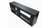 4u 19 inch Shallow Wall Mount Rack Box - 100mm Deep - Black