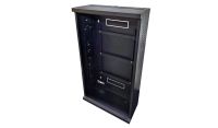 4U 19" Mounting or DIN Mounting - Adjustable Low Profile Vertical Mount - Wall Mount Network / Server Cabinet 1000mm Deep-Black