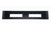 2u 19 inch Shallow Wall Mount Rack Box - 100mm Deep - Black